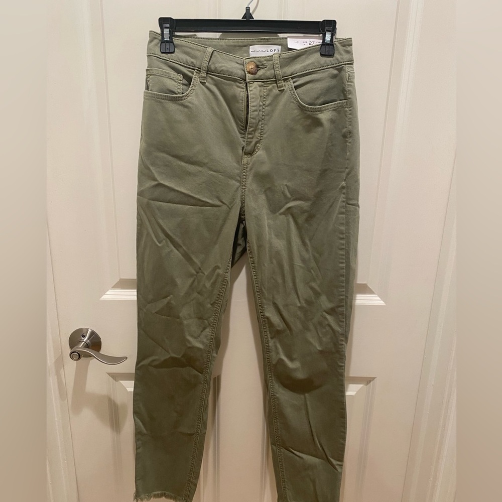 Loft curvy high waist skinny crop pants